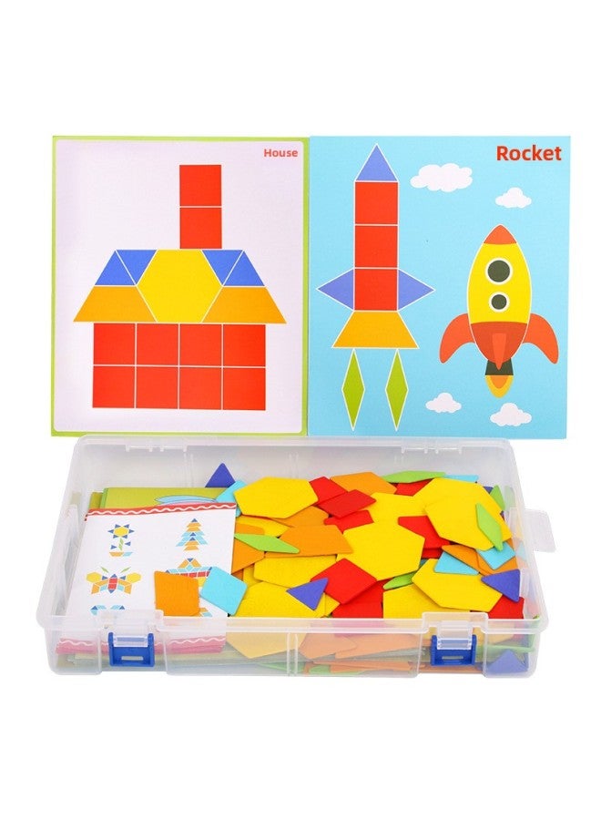 Wooden Early Childhood Education Multifunctional Creative Jigsaw Puzzle Color Cognitive 170 Piece Tangram Educational Toys-Color:ZF-multi-functional Creative Jiggle 0.6 - Image 5